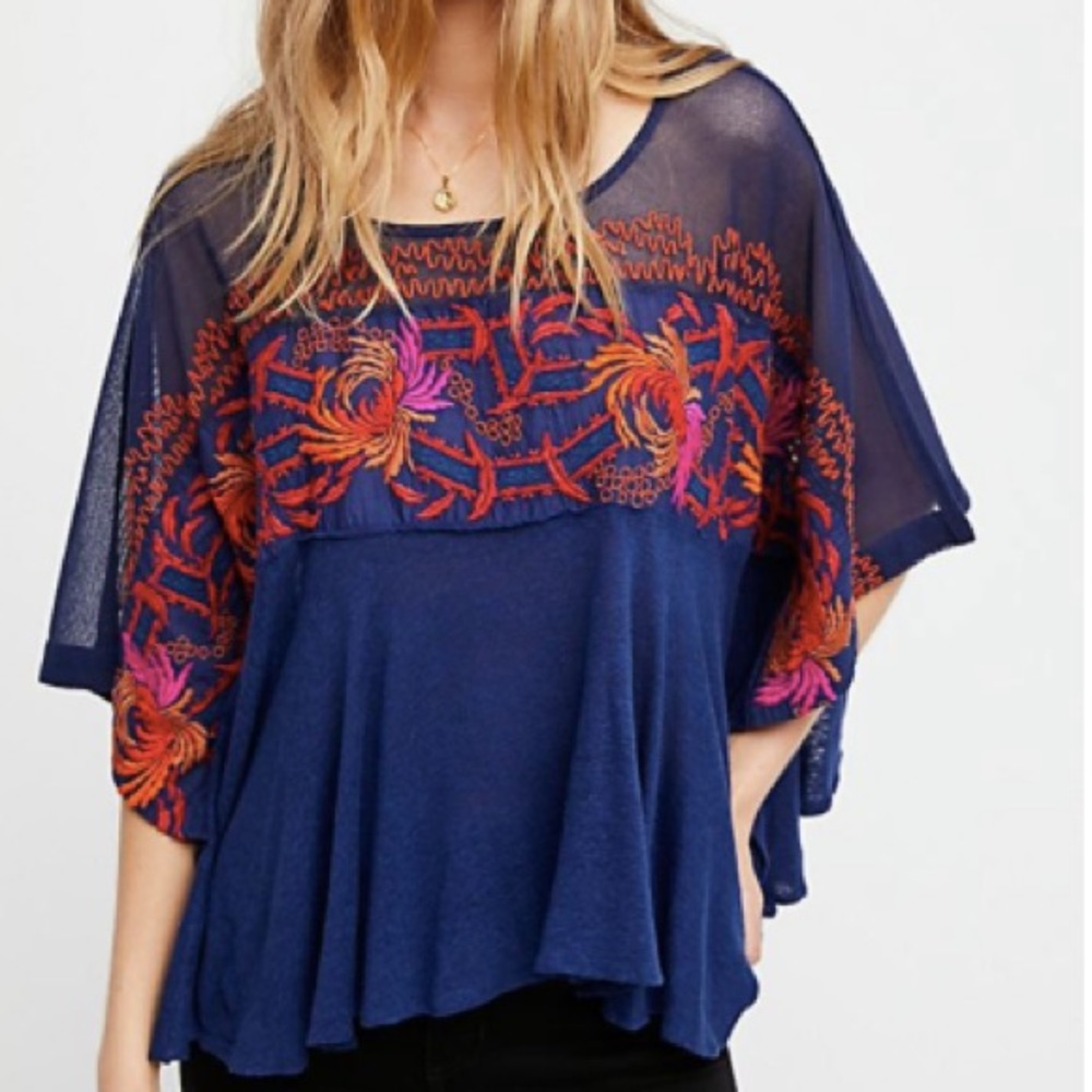 Free People Embroidered Top - Picture 1 of 4